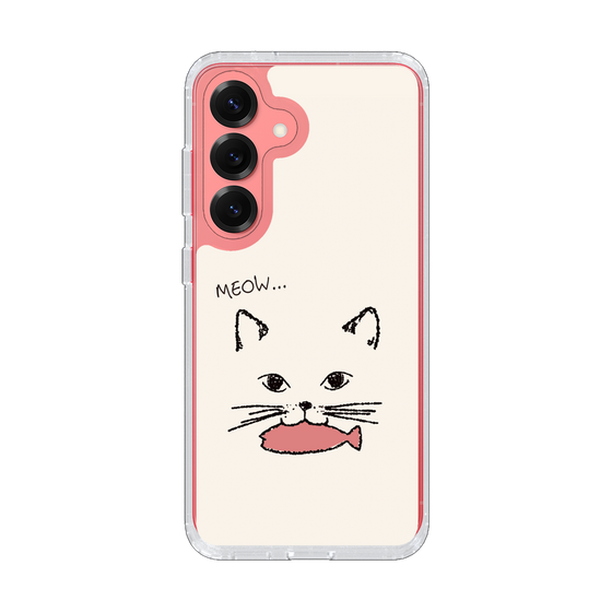 Slim Protection Case［ Very Greedy Cat - White ］