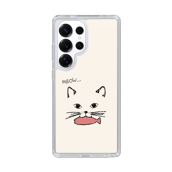 Slim Protection Case［ Very Greedy Cat - White ］