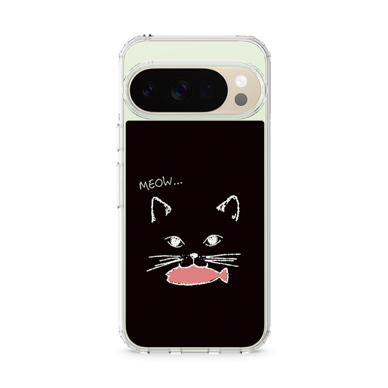 Slim Protection Case［ Very Greedy Cat - Black ］