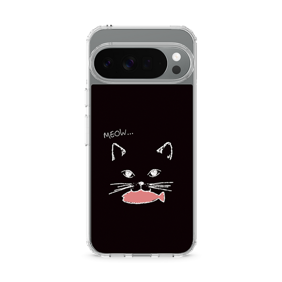 Slim Protection Case［ Very Greedy Cat - Black ］