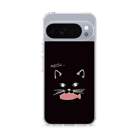 Slim Protection Case［ Very Greedy Cat - Black ］