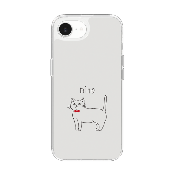 Slim Protection Case［ Bow Tie Cat - White ］