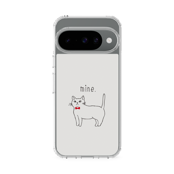 Slim Protection Case［ Bow Tie Cat - White ］