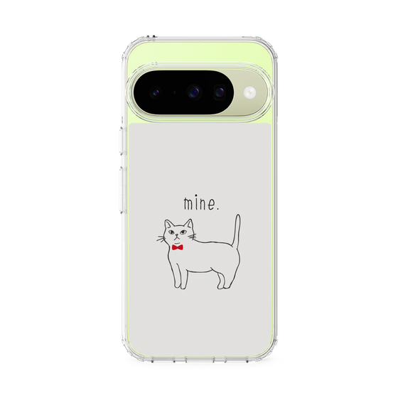 Slim Protection Case［ Bow Tie Cat - White ］