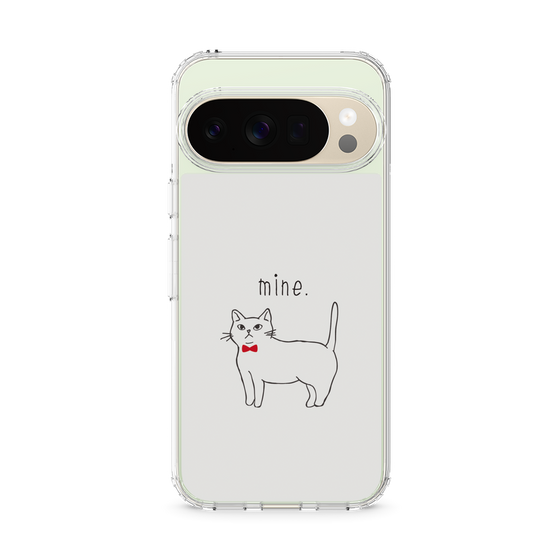Slim Protection Case［ Bow Tie Cat - White ］