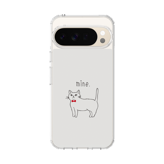 Slim Protection Case［ Bow Tie Cat - White ］