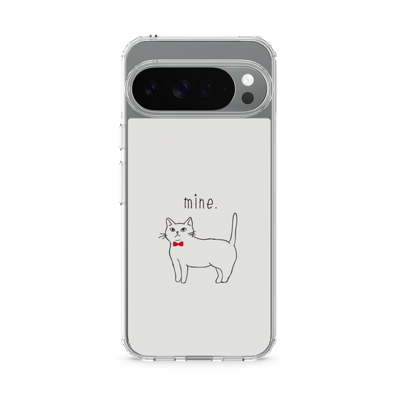 Slim Protection Case［ Bow Tie Cat - White ］