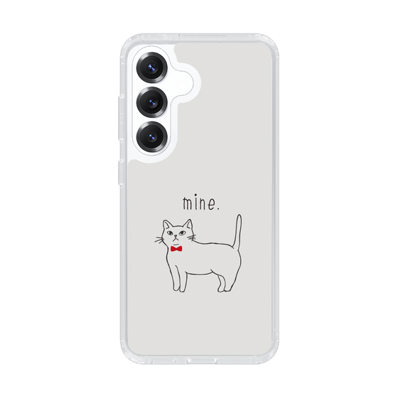 Slim Protection Case［ Bow Tie Cat - White ］