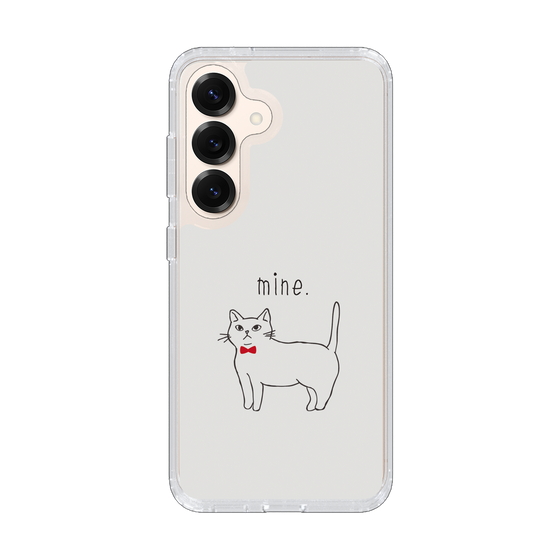 Slim Protection Case［ Bow Tie Cat - White ］