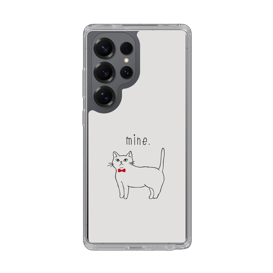 Slim Protection Case［ Bow Tie Cat - White ］