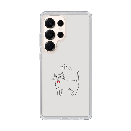 Slim Protection Case［ Bow Tie Cat - White ］