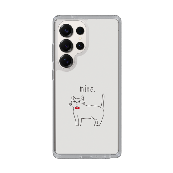 Slim Protection Case［ Bow Tie Cat - White ］