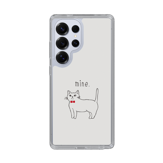 Slim Protection Case［ Bow Tie Cat - White ］