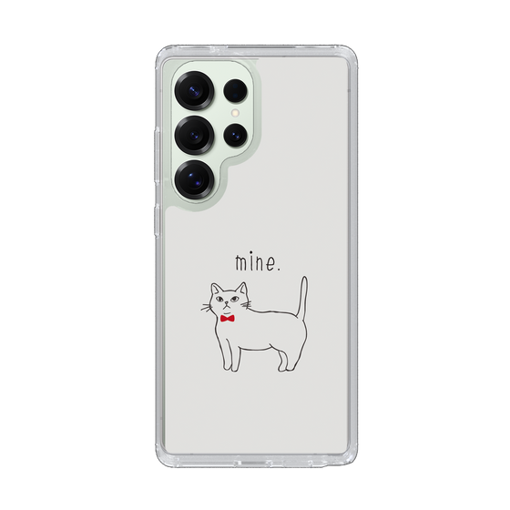 Slim Protection Case［ Bow Tie Cat - White ］
