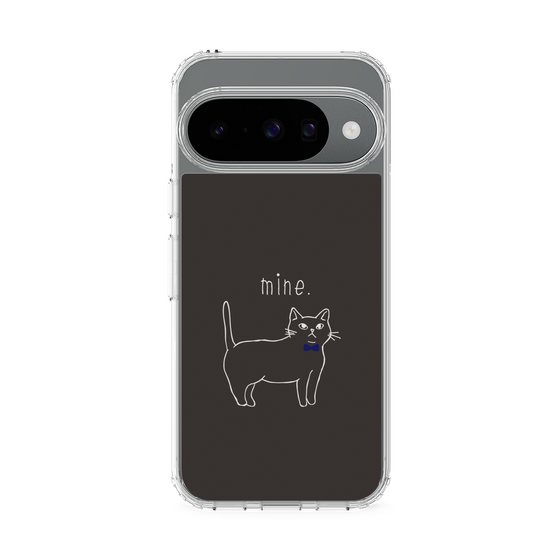 Slim Protection Case［ Bow Tie Cat - Black ］
