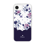 Slim Protection Case［ Twin Dot Flower - Navy ］