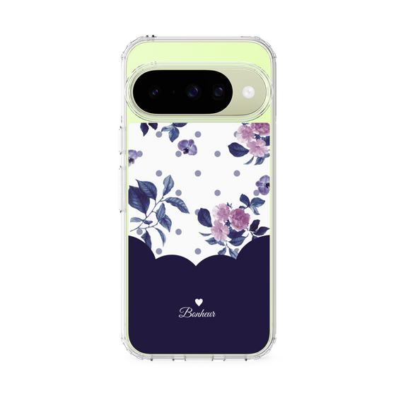 Slim Protection Case［ Twin Dot Flower - Navy ］
