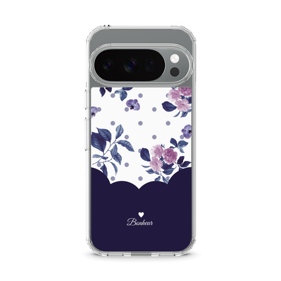 Slim Protection Case［ Twin Dot Flower - Navy ］