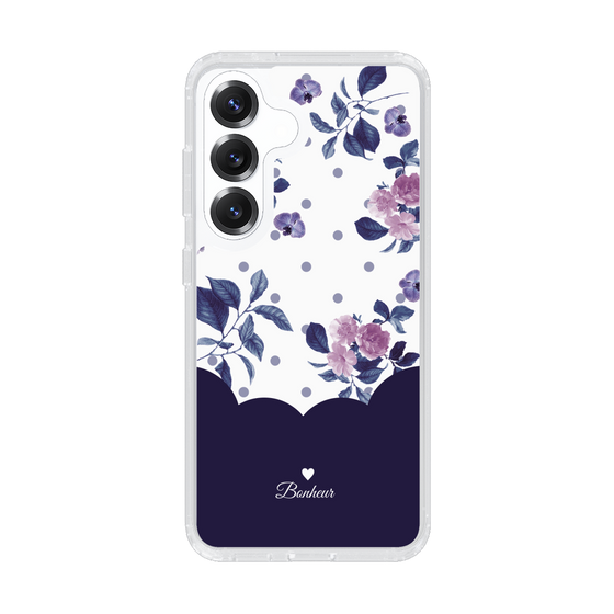 Slim Protection Case［ Twin Dot Flower - Navy ］