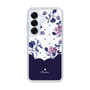 Slim Protection Case［ Twin Dot Flower - Navy ］