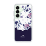 Slim Protection Case［ Twin Dot Flower - Navy ］