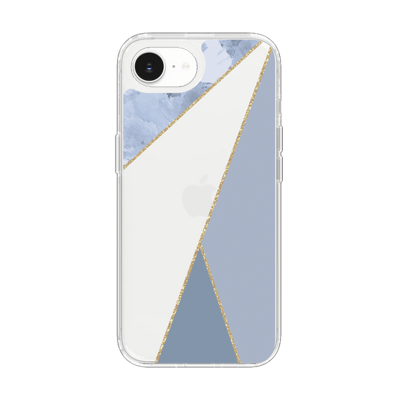 Slim Protection Case［ Marble Triangle Palette - Blue ］