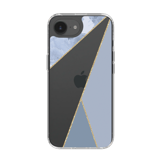 Slim Protection Case［ Marble Triangle Palette - Blue ］