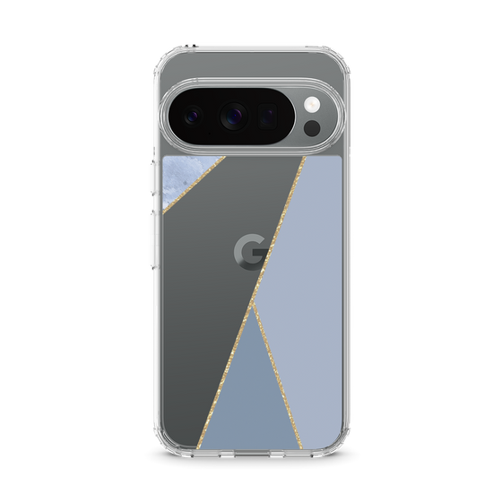 Slim Protection Case［ Marble Triangle Palette - Blue ］
