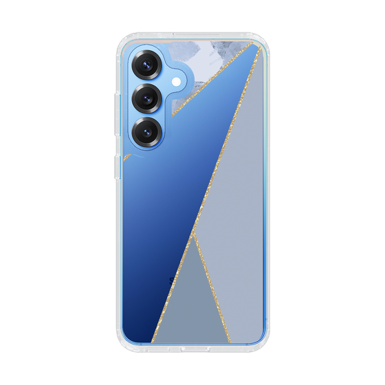 Slim Protection Case［ Marble Triangle Palette - Blue ］