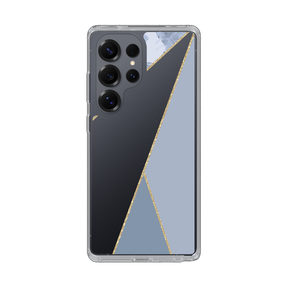 Slim Protection Case［ Marble Triangle Palette - Blue ］