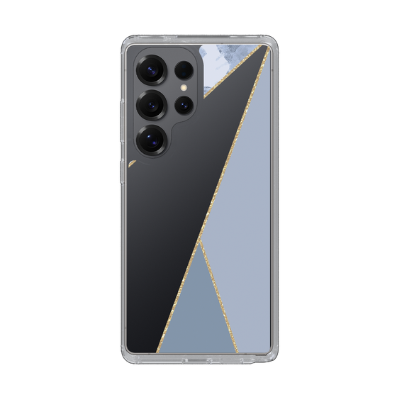 Slim Protection Case［ Marble Triangle Palette - Blue ］