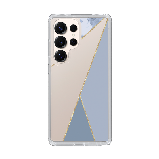 Slim Protection Case［ Marble Triangle Palette - Blue ］