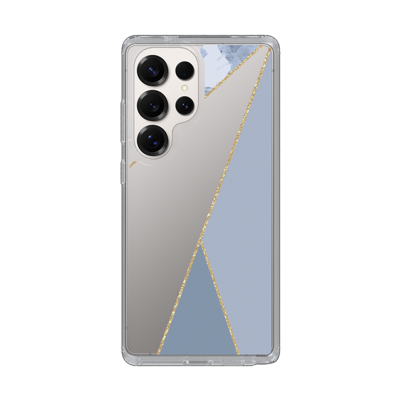 Slim Protection Case［ Marble Triangle Palette - Blue ］