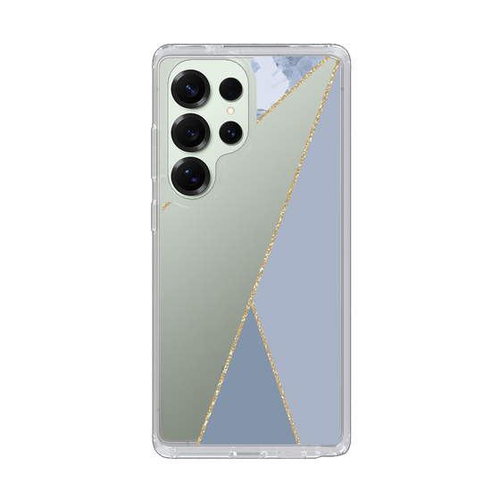 Slim Protection Case［ Marble Triangle Palette - Blue ］