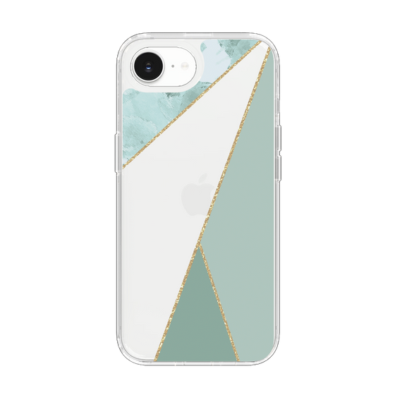 Slim Protection Case［ Marble Triangle Palette - Green ］