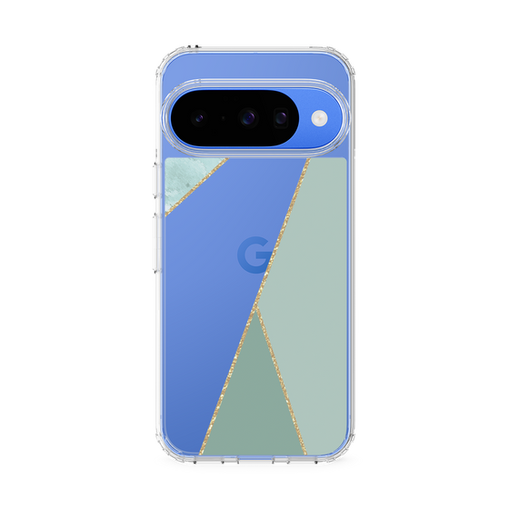 Slim Protection Case［ Marble Triangle Palette - Green ］