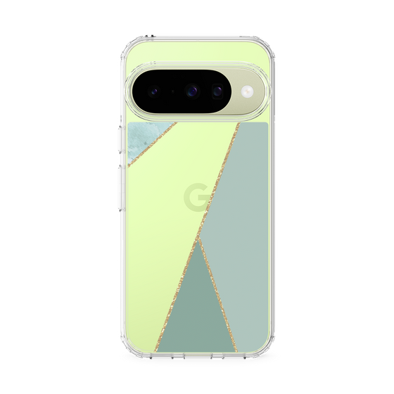 Slim Protection Case［ Marble Triangle Palette - Green ］