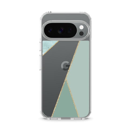Slim Protection Case［ Marble Triangle Palette - Green ］