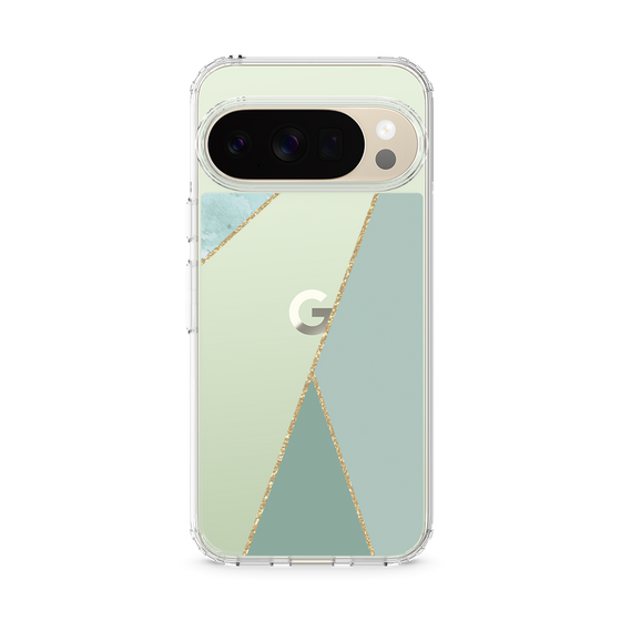 Slim Protection Case［ Marble Triangle Palette - Green ］