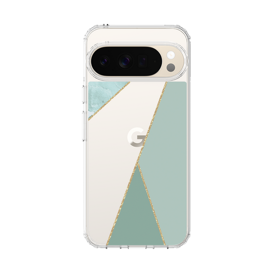 Slim Protection Case［ Marble Triangle Palette - Green ］