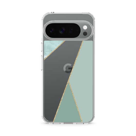Slim Protection Case［ Marble Triangle Palette - Green ］