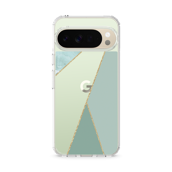 Slim Protection Case［ Marble Triangle Palette - Green ］