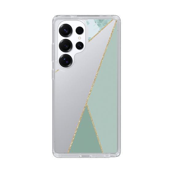 Slim Protection Case［ Marble Triangle Palette - Green ］