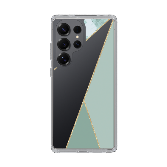 Slim Protection Case［ Marble Triangle Palette - Green ］