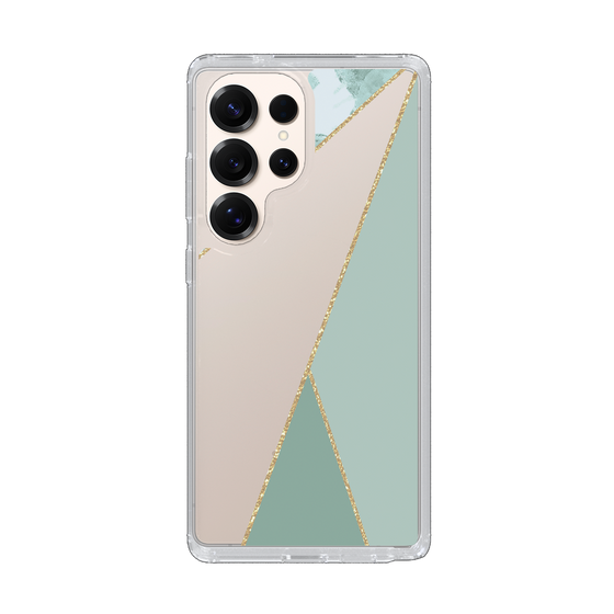 Slim Protection Case［ Marble Triangle Palette - Green ］