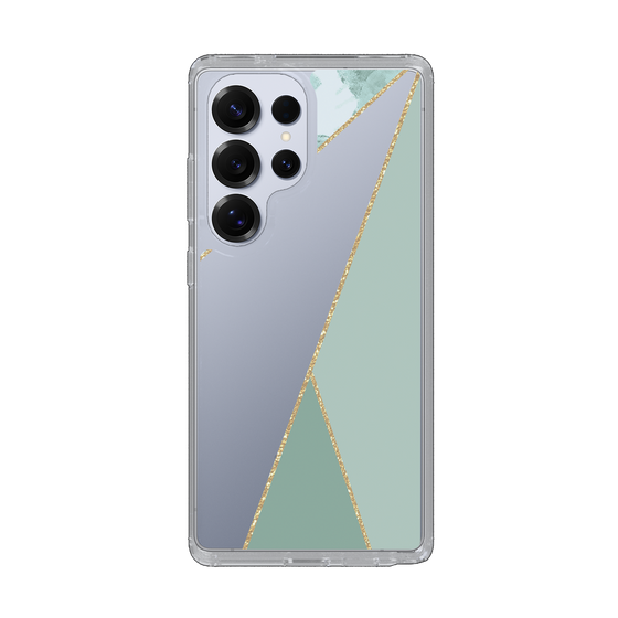 Slim Protection Case［ Marble Triangle Palette - Green ］