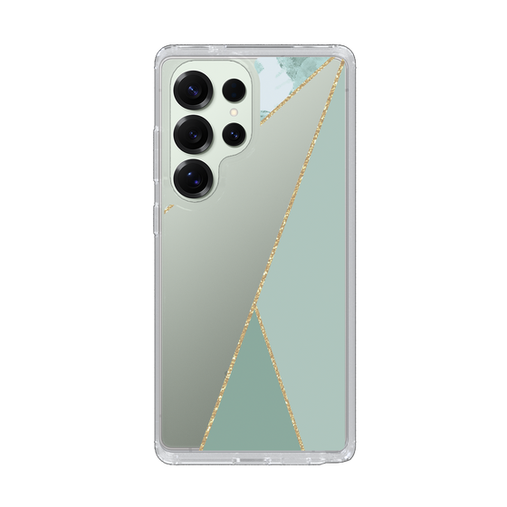 Slim Protection Case［ Marble Triangle Palette - Green ］