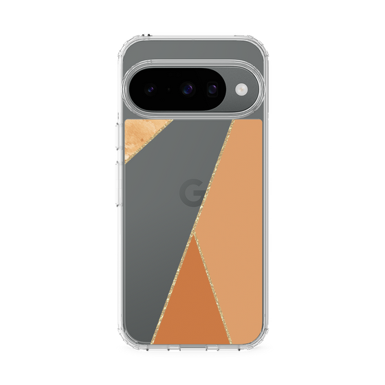 Slim Protection Case［ Marble Triangle Palette - Orange ］