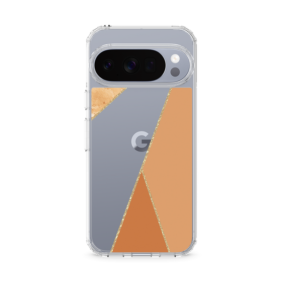 Slim Protection Case［ Marble Triangle Palette - Orange ］