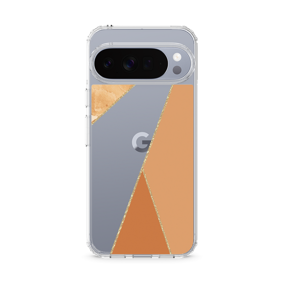 Slim Protection Case［ Marble Triangle Palette - Orange ］